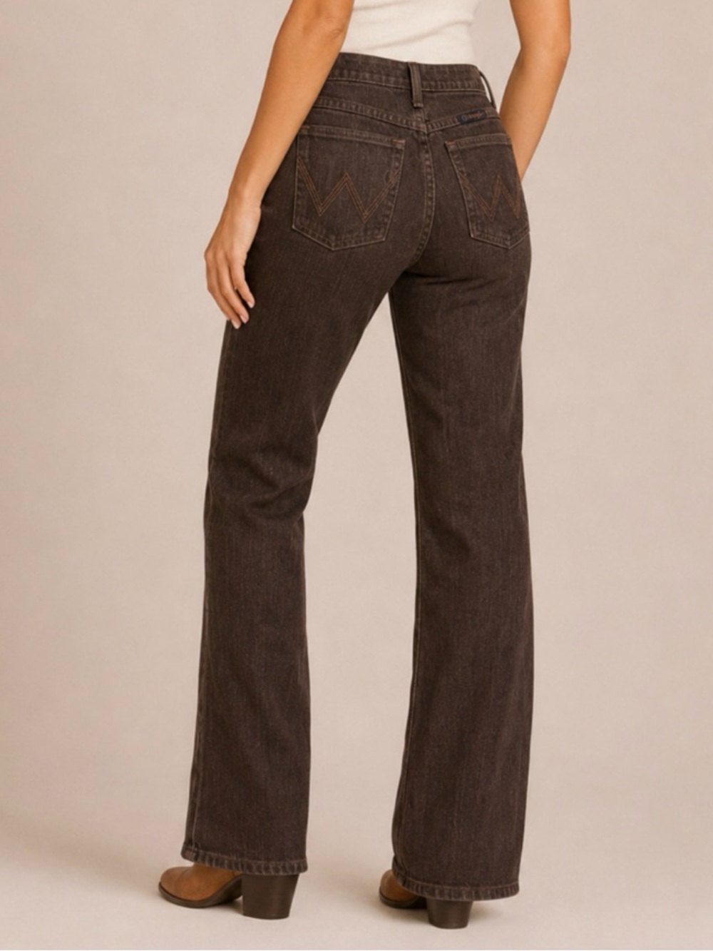 WRANGLER Brown Midrise Straight Jeans